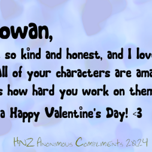 Anonymous Compliment for Rowan